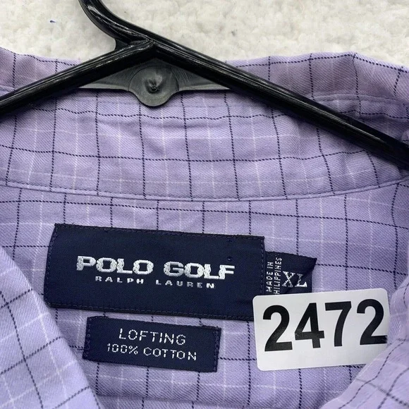 Ralph Lauren Polo Golf Shirt Mens XL X-Large Classic Fit Tattersall Check Preppy - Picture 13 of 13